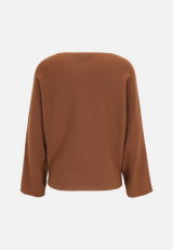 Strickpullover mit U-Bootausschnitt / Rückseite