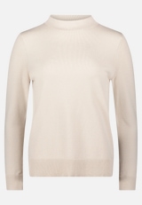 Basic-Strickpullover mit Stehkragen / Vorderseite