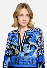 Longbluse mit Stehkragen / Detailbild