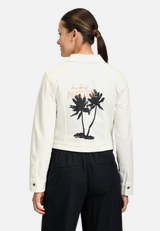 Jeansjacke langarm / Modellfoto Rückseite