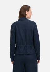 Casual-Jacke mit Taschen / Modellfoto Rückseite