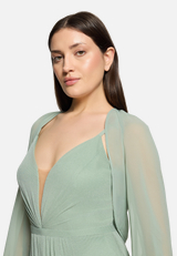 Bolero-Jacke mit gekräuseltem Ausschnitt / Detailbild