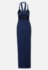 Abendkleid mit Strass / Rückseite