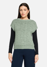 Strickpullover mit Rundhalsausschnitt / Modellfoto Vorderseite