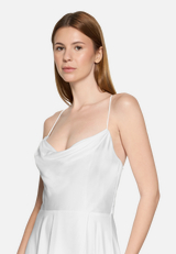 Abendkleid mit Wasserfallausschnitt / Detailbild