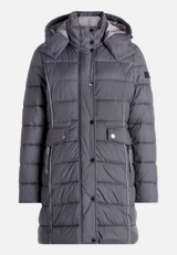 Steppjacke mit abnehmbarer Kapuze / Vorderseite
