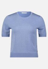 Feinstrickpullover mit Lurexfaden / Vorderseite