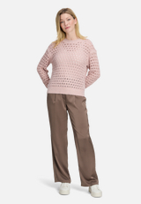Strickpullover mit Effektgarn / Modellfoto Vorderseite (Outfit)