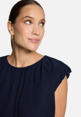 Cropped-Shirt  mit Rundhalsausschnitt  / Detailbild
