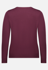 Basic-Strickpullover mit Rundhalsausschnitt / Rückseite