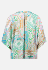 Oversize-Bluse mit Muster / Rückseite