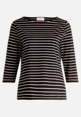 Ringelshirt mit U-Boot-Ausschnitt / Vorderseite