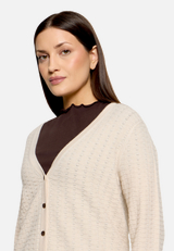Strick-Cardigan mit V-Ausschnitt / Detailbild