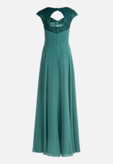Abendkleid mit Pailletten / Rückseite