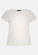 Strukturshirt mit U-Boot-Ausschnitt / Vorderseite