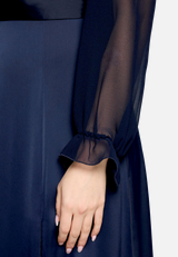 Bolero-Jacke mit gekräuseltem Ausschnitt / Detailbild