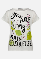 Basic Shirt mit U-Boot-Ausschnitt / Vorderseite