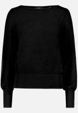 Feinstrickpullover  mit U-Boot Ausschnitt  / Vorderseite