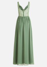 Abendkleid mit Stickerei / Rückseite