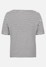 Streifenshirt mit U-Boot-Ausschnitt / Rückseite