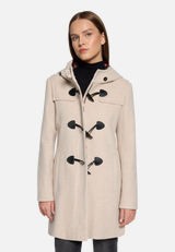 Dufflecoat mit Kapuze / Modellfoto Vorderseite