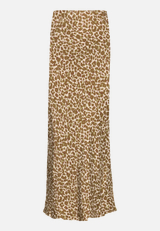 Satinrock mit Leoprint / Rückseite