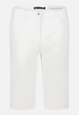 Jeans-Shorts mit aufgesetzten Taschen / Vorderseite