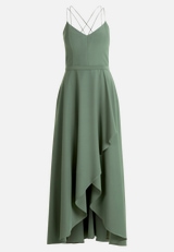 Abendkleid mit Volant / Vorderseite