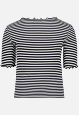 Shirt gestreift mit Raffung / Rückseite