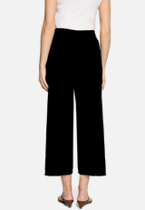 Stoffhose 7/8 mit Bindedetail  / Modellfoto Rückseite
