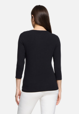 Basic Shirt mit Placement / Modellfoto Rückseite