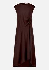 Midikleid mit Raffung / Vorderseite