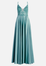 Abendkleid mit Placement / Vorderseite