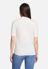 Basic-Pullover kurzarm / Modellfoto Rückseite