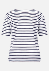 Ringelshirt mit U-Boot-Ausschnitt / Rückseite