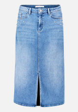 Jeansrock mit Waschung / Vorderseite
