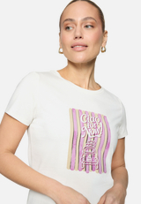 Print-T-Shirt mit Glitzerdetails  / Detailbild