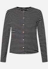 Sweatjacke mit Knopfleiste / Vorderseite