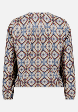 Casual-Bluse mit Muster / Rückseite