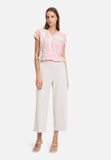 Casual-Shirt mit Ringel / Modellfoto Vorderseite (Outfit)