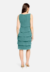 Cocktailkleid mit Volant / Modellfoto Rückseite