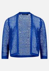 Grobstrickjacke mit Lochmuster / Vorderseite