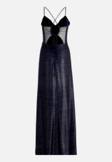 Abendkleid im Glitzer-Look / Rückseite