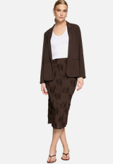 Longblazer   mit Paspeltaschen / Modellfoto Vorderseite (Outfit)