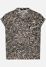 Schlupfbluse mit Zebraprint  / Vorderseite