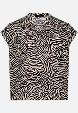 Schlupfbluse mit Zebraprint  / Vorderseite
