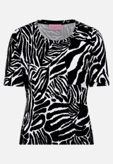 Basic Shirt mit Rippenstruktur / Vorderseite