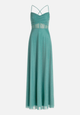 Abendkleid im Glitzer-Look / Vorderseite
