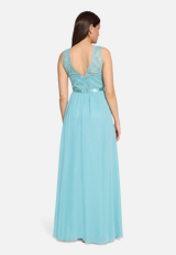 Cocktailkleid mit Spitze / Modellfoto Rückseite