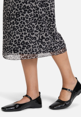 Bleistiftrock mit Leoprint / Detailbild